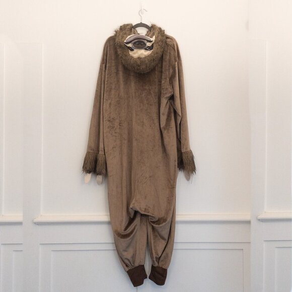 Spirit Halloween Sloth Onesie Costume Plush Fleece Animal Pajama Outfit Unisex - Picture 2 of 4